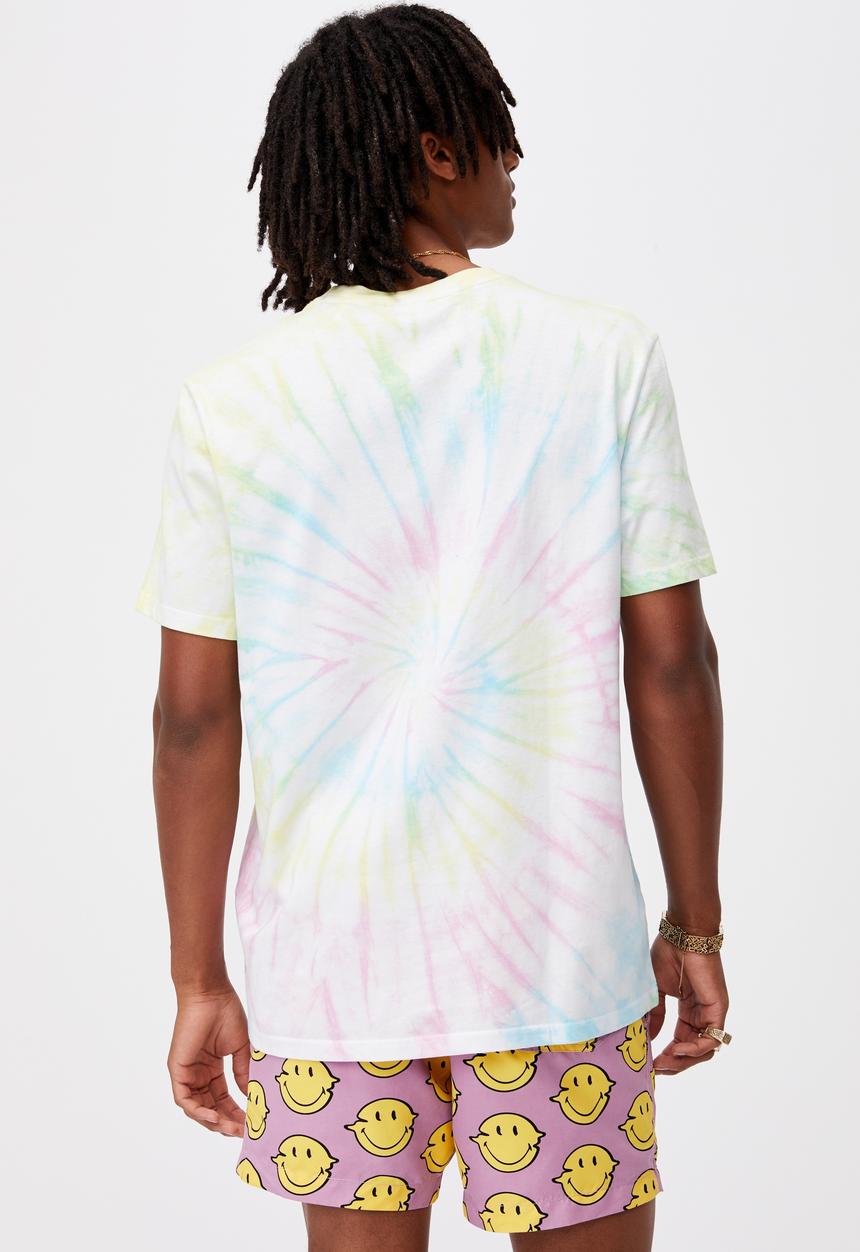 Factorie - Elevated regular license T-shirt - lcn smi tie dye/smiley