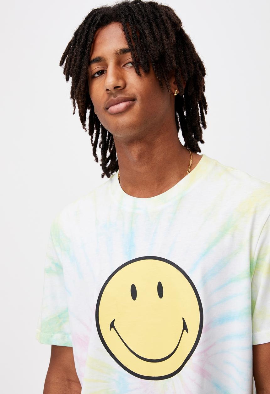 Factorie - Elevated regular license T-shirt - lcn smi tie dye/smiley