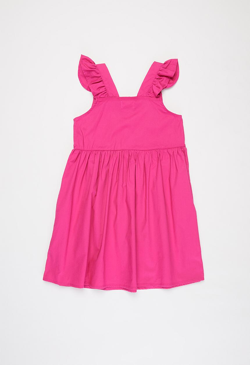 Superbalist Kids - Frill shoulder strap button dress - pink