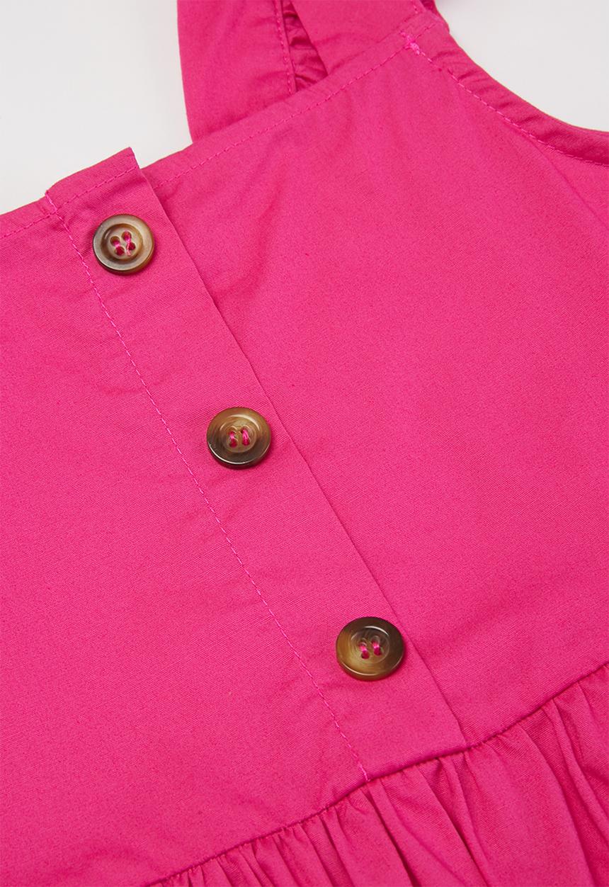 Superbalist Kids - Frill shoulder strap button dress - pink