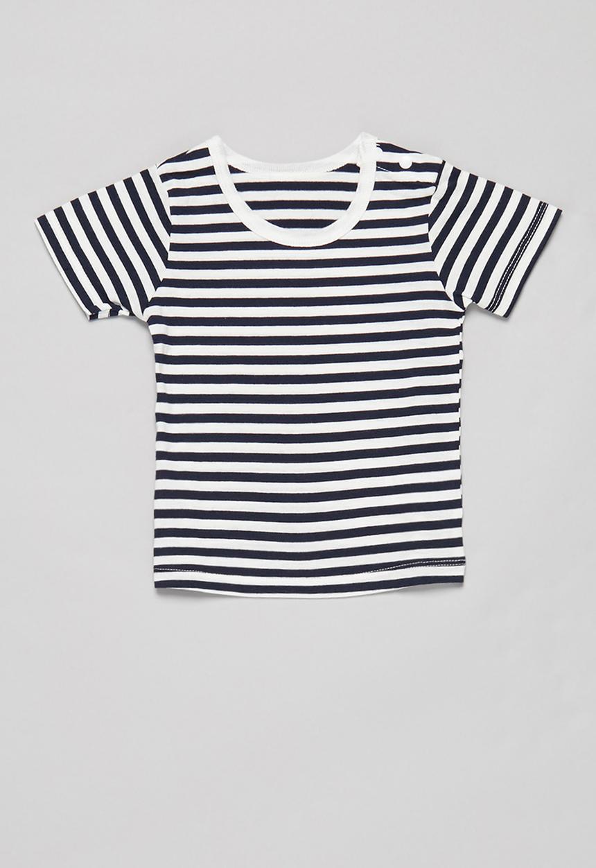 Pop Candy - Boys dungaree & tee set - navy & grey 