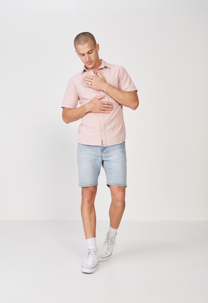 Cotton On - Vintage prep short sleeve shirt - dusty pink