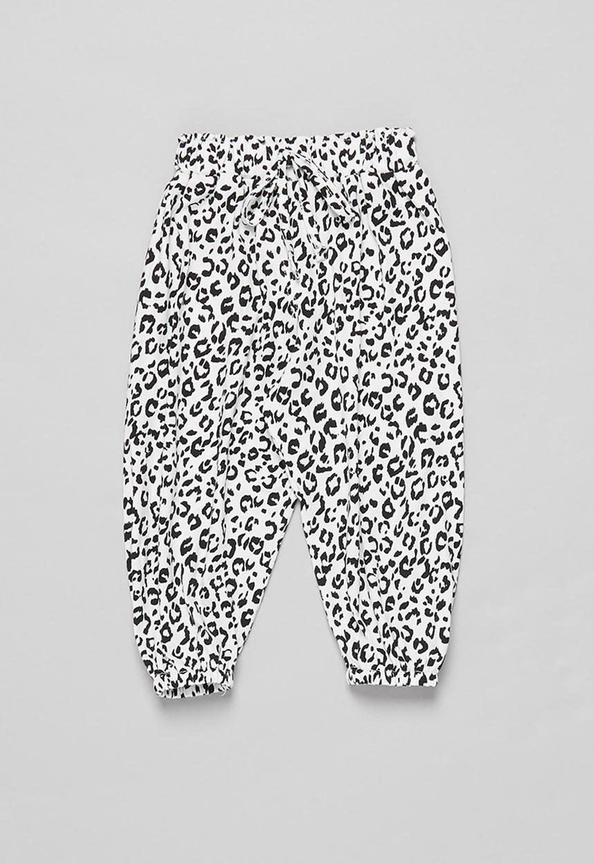 Pop Candy - Girls animal print pants - black & white