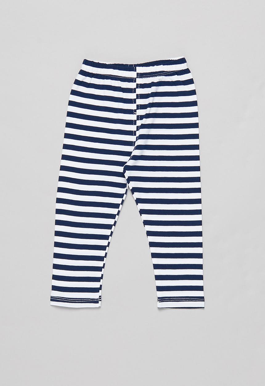 Pop Candy - Girls stripe legging - navy & white