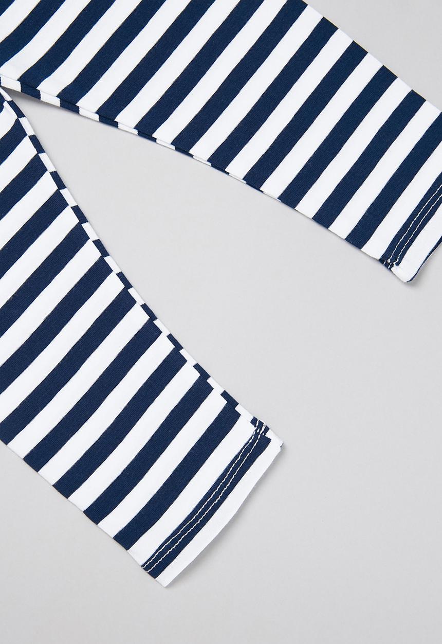Pop Candy - Girls stripe legging - navy & white