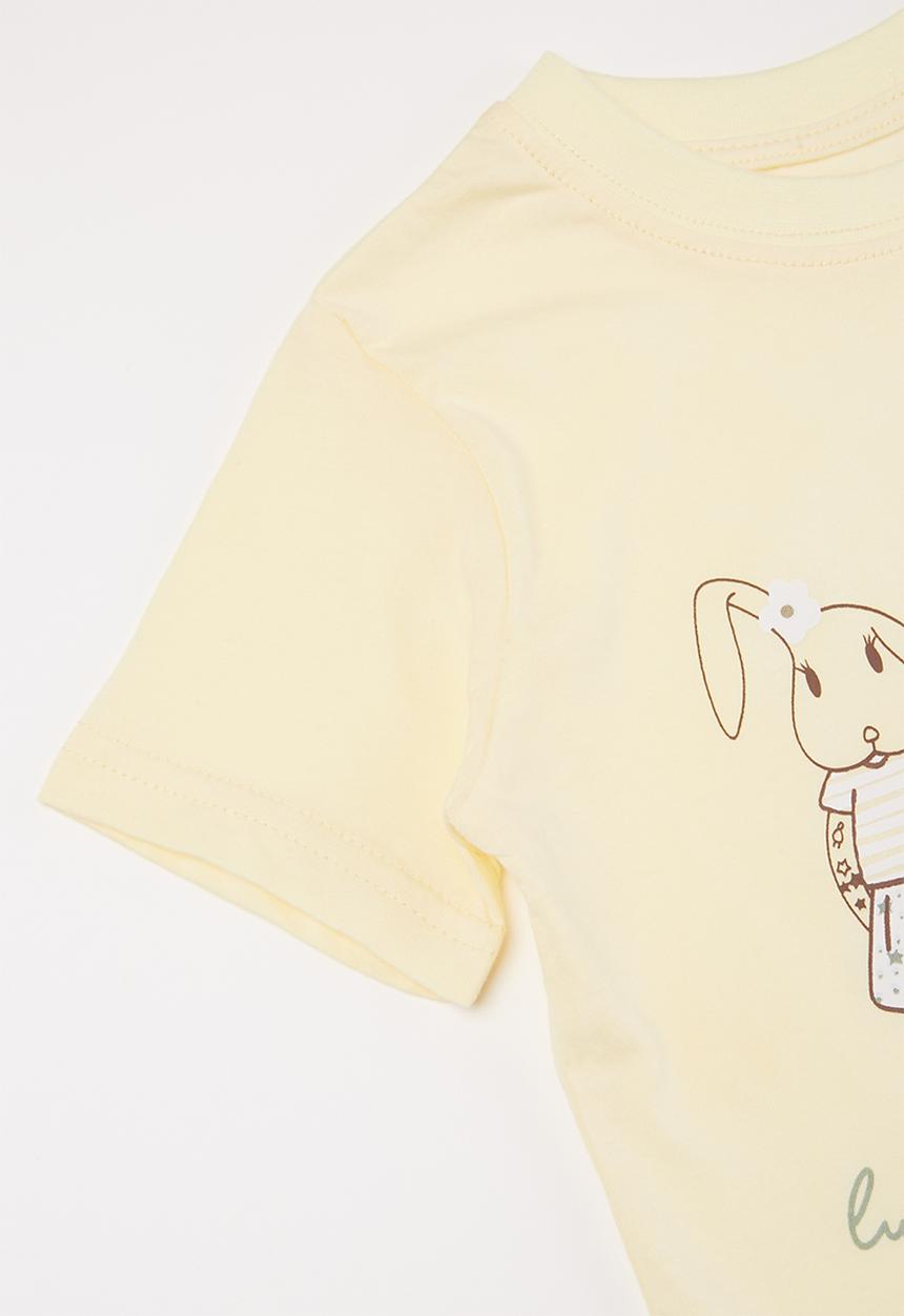 Pop Candy - Girls bunny tee - yellow