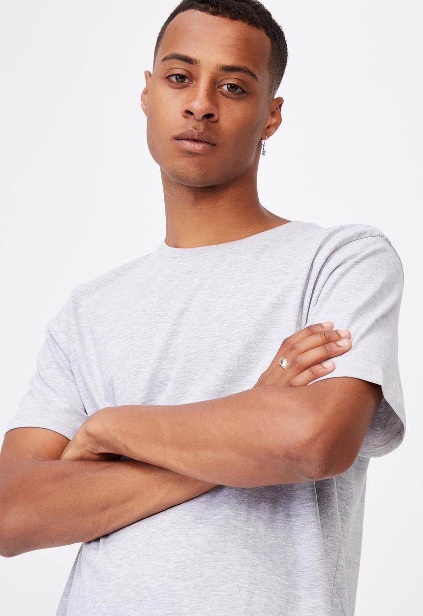 Cotton On - Essential crew tee - grey marle