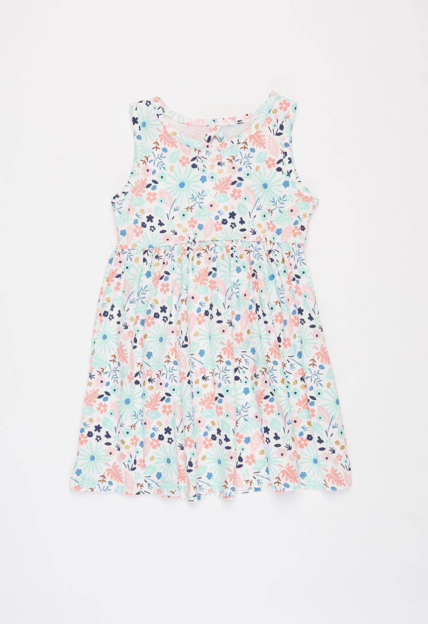 Pop Candy - Girls printed sleeveless dress - white