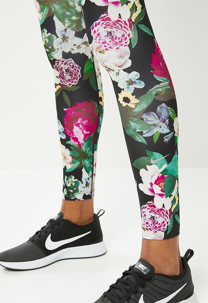 Nike - One 7/8 tights femme - black/metallic silver