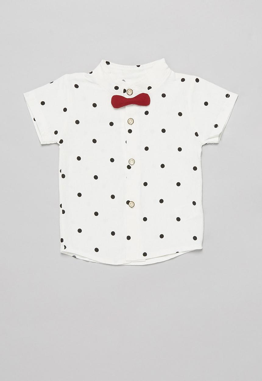 Pop Candy - Boys shorts with braces & shirt set - white & blue