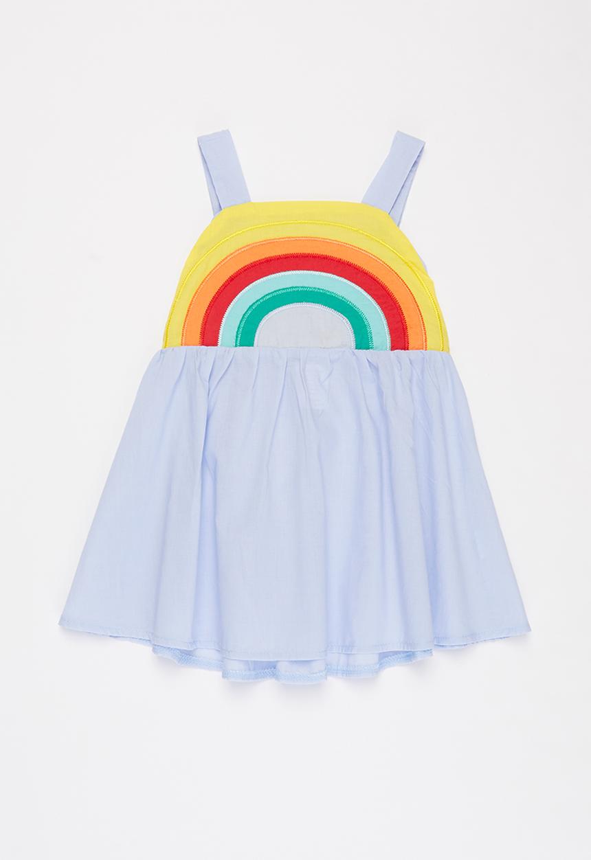 Pop Candy - Girls rainbow dress - blue