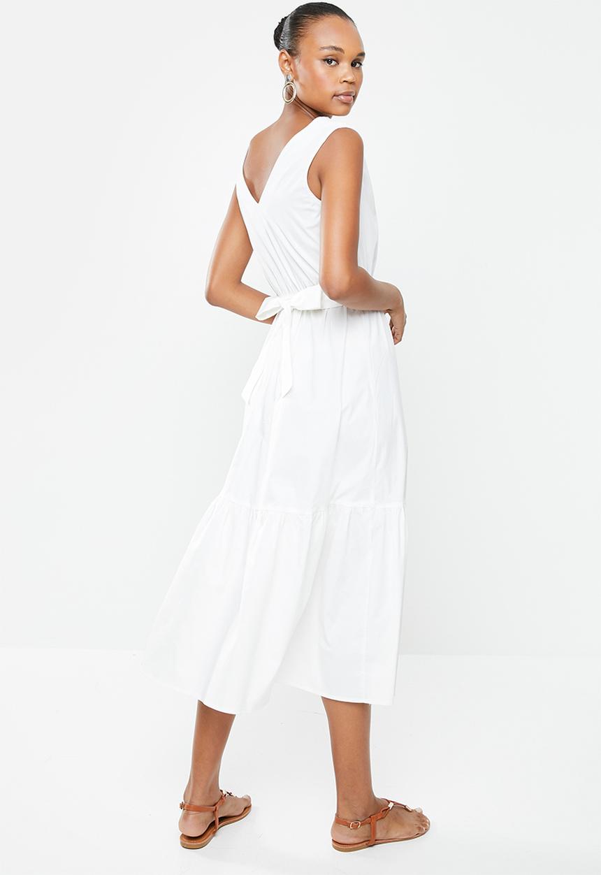 edit - Poplin midi dress - milk