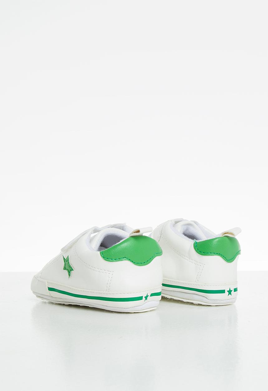 Pop Candy - Baby boys sof sole sneaker - white & green