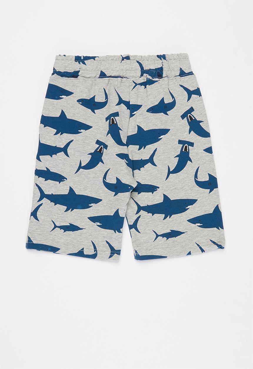 Pop Candy - Boys shark shorts - grey 