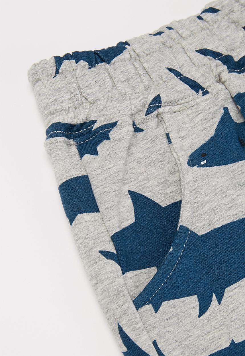 Pop Candy - Boys shark shorts - grey 