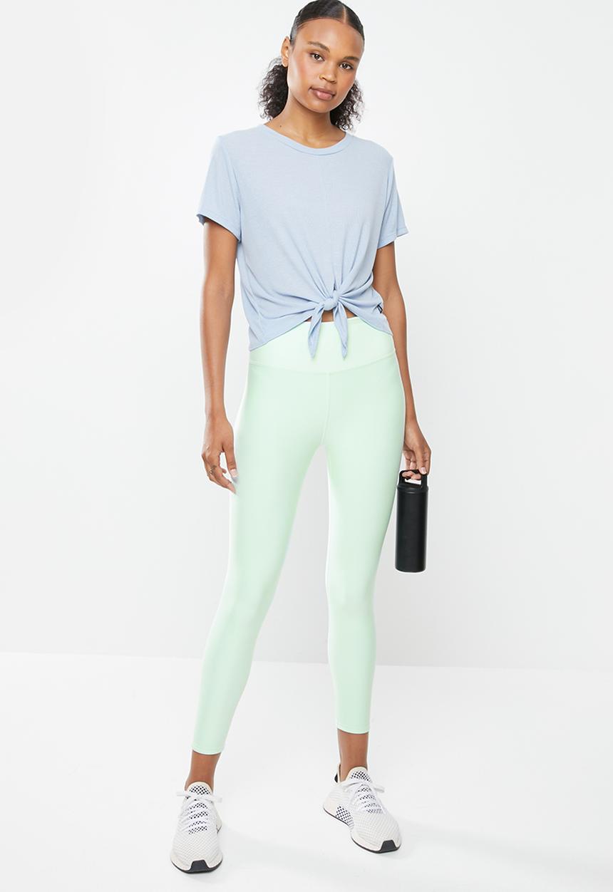 Cotton On - Tie up rib T-shirt - baltic blue