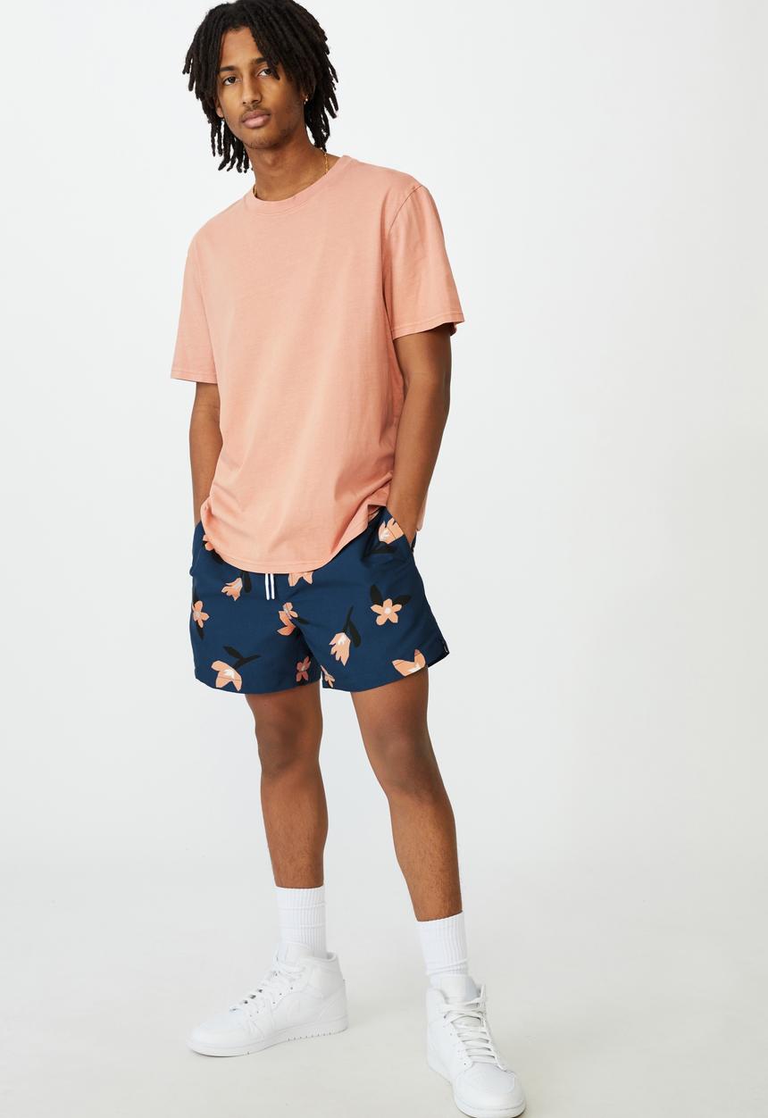 Factorie - Resort short - navy flowerbowl
