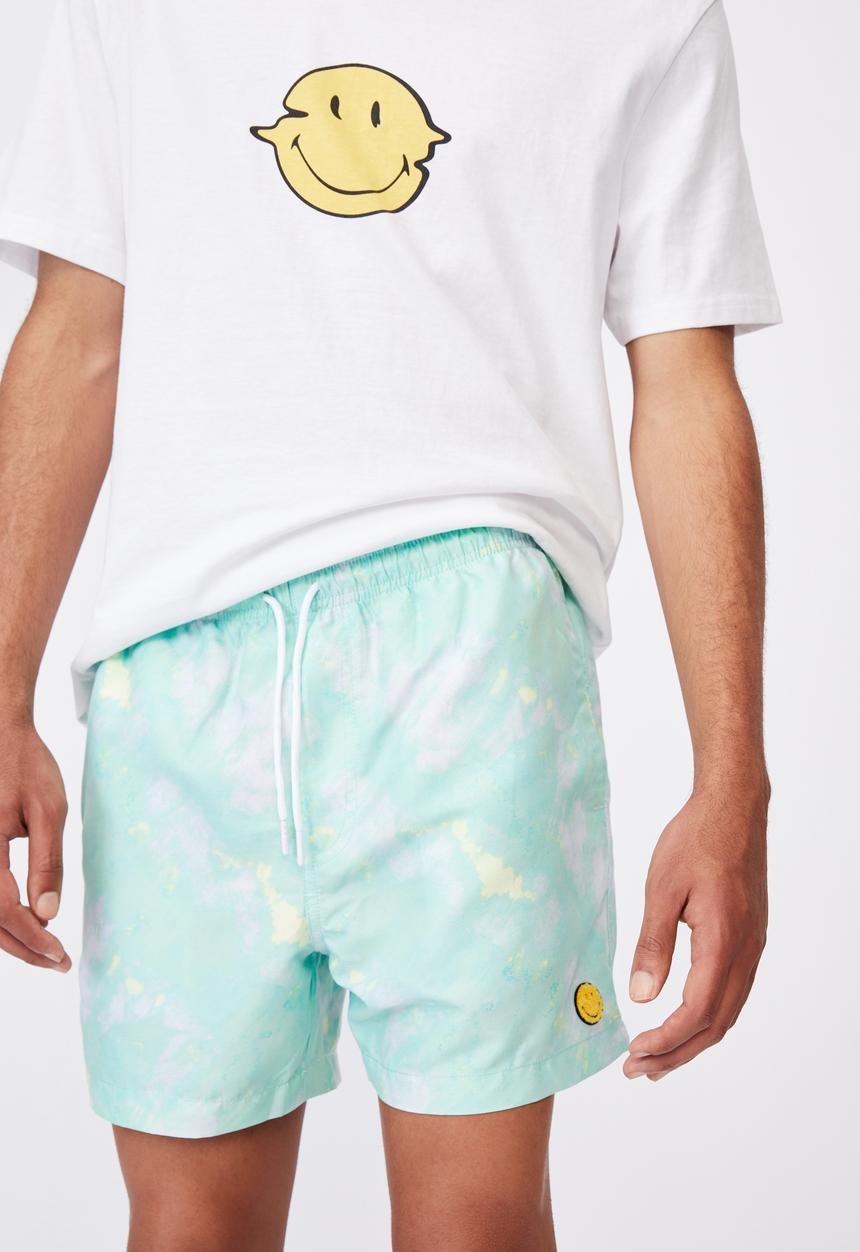 Factorie - Smiley resort short - lcn smi tie dye smiley