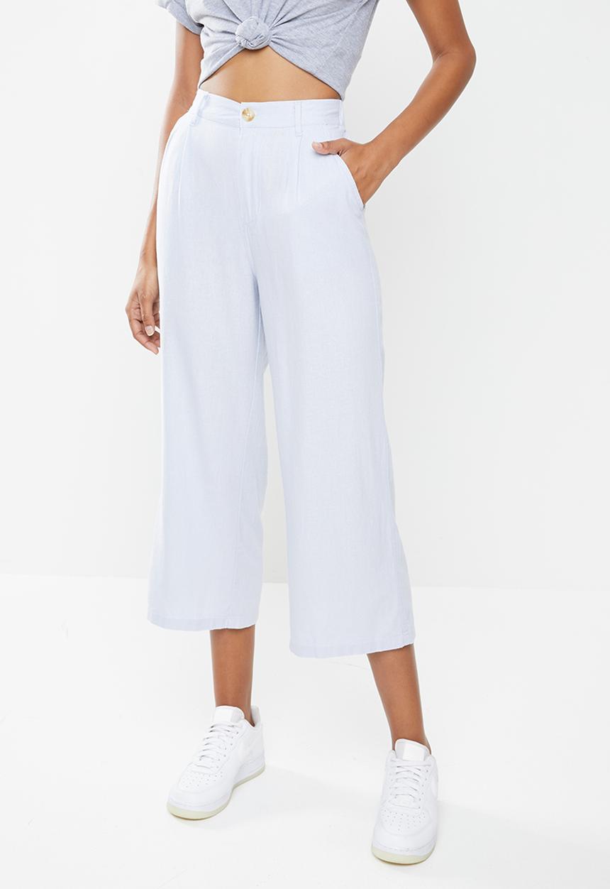 Cotton On - Cindy wide leg pant - pale blue