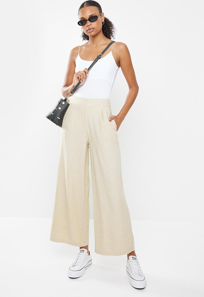 Cotton On - Wide leg paradise pants - latte