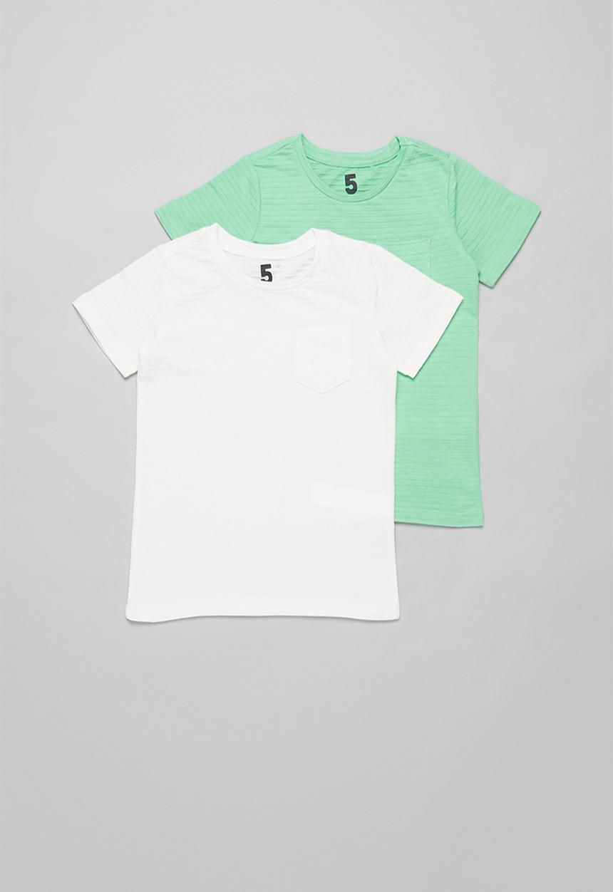 Cotton On - Louis short sleeve texture tee multipack - mint breeze/retro white