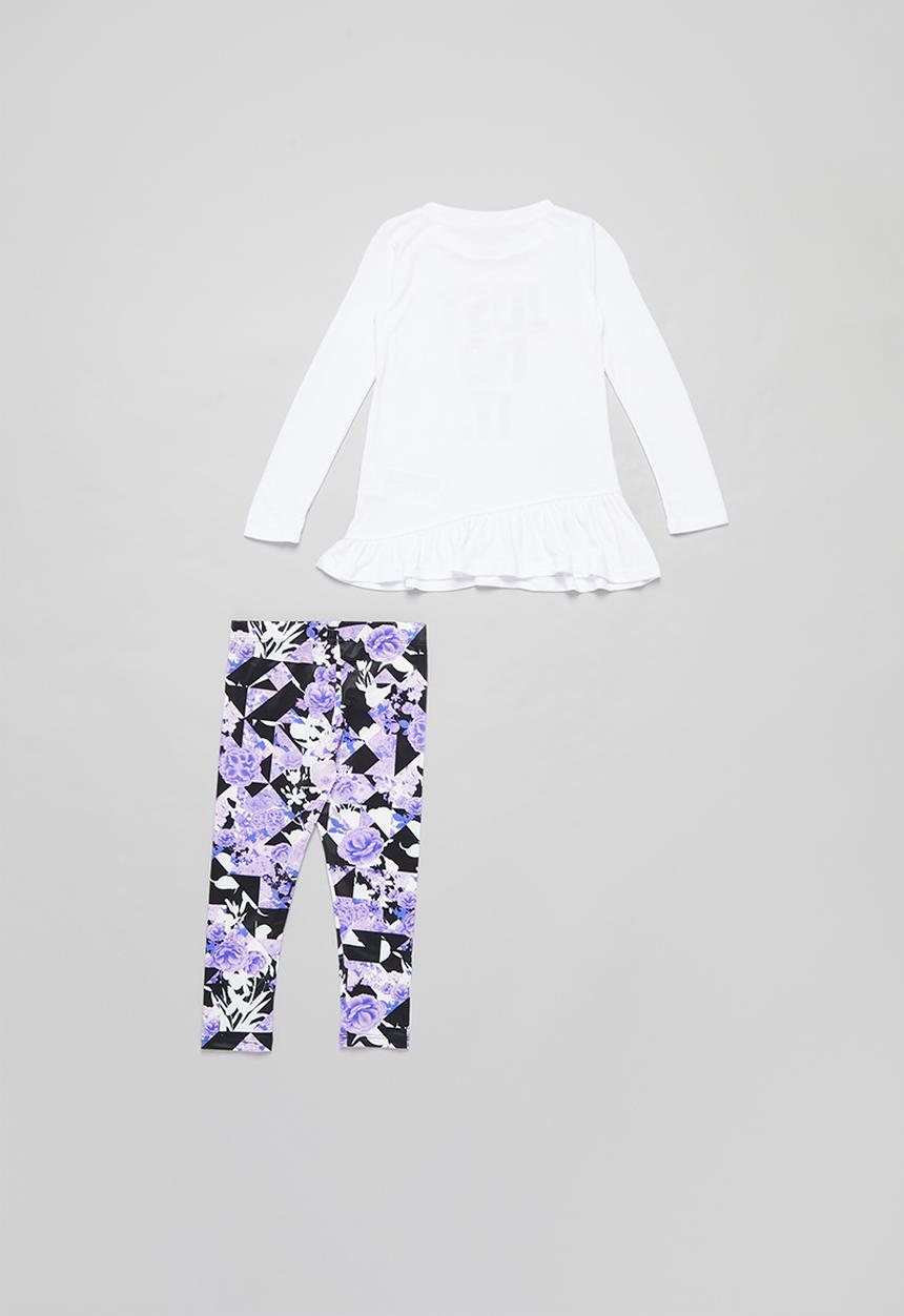 Nike - Nkg Toyko floral legging set - purple & white