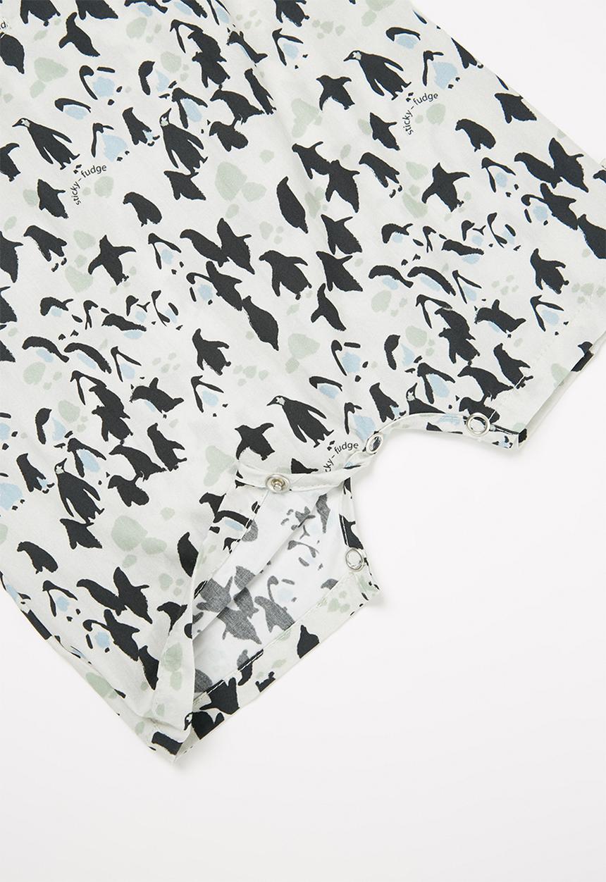 Sticky Fudge - Sleeveless penguin romper - multi