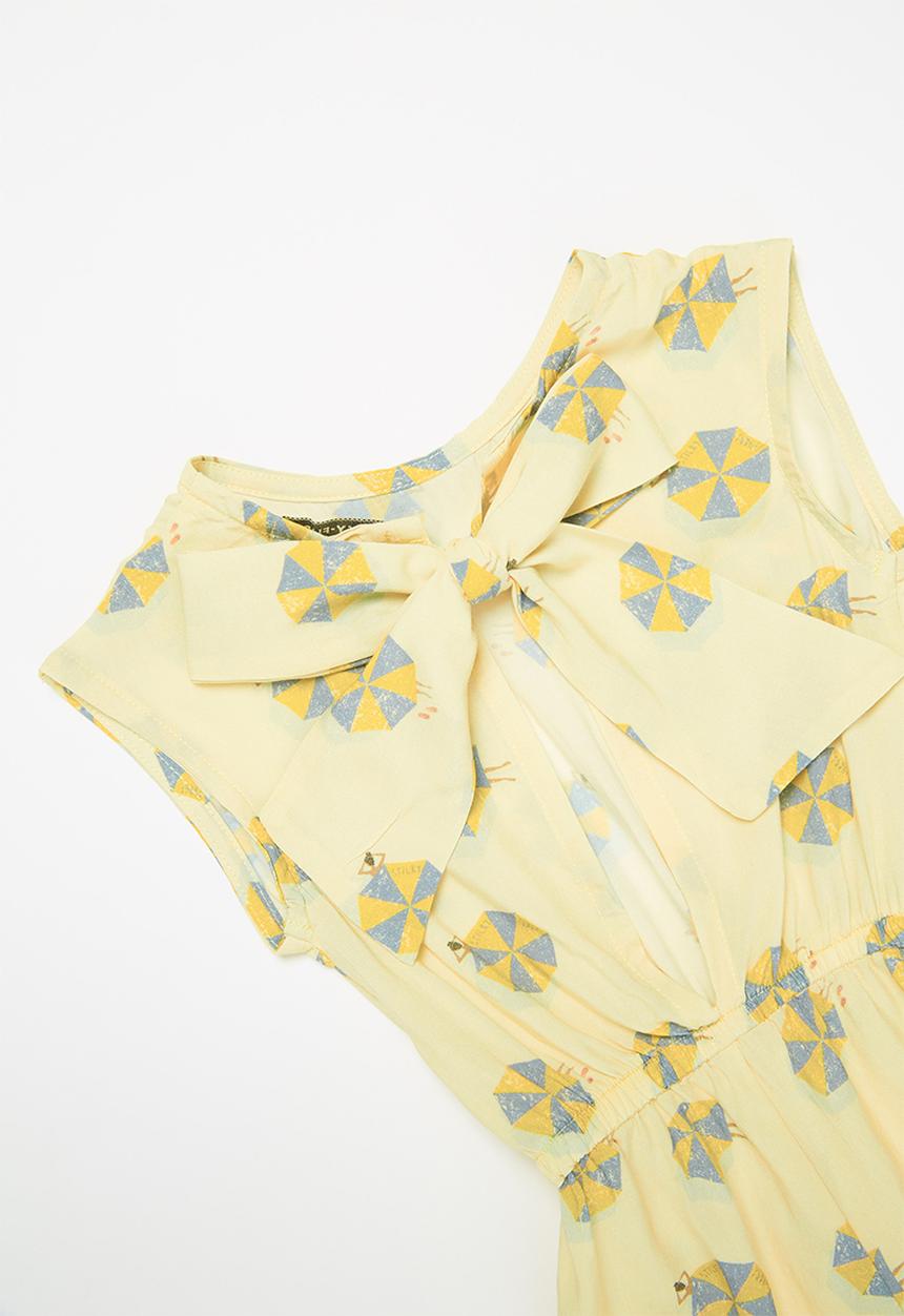 Sticky Fudge - Girls umbrella playsuit - multi