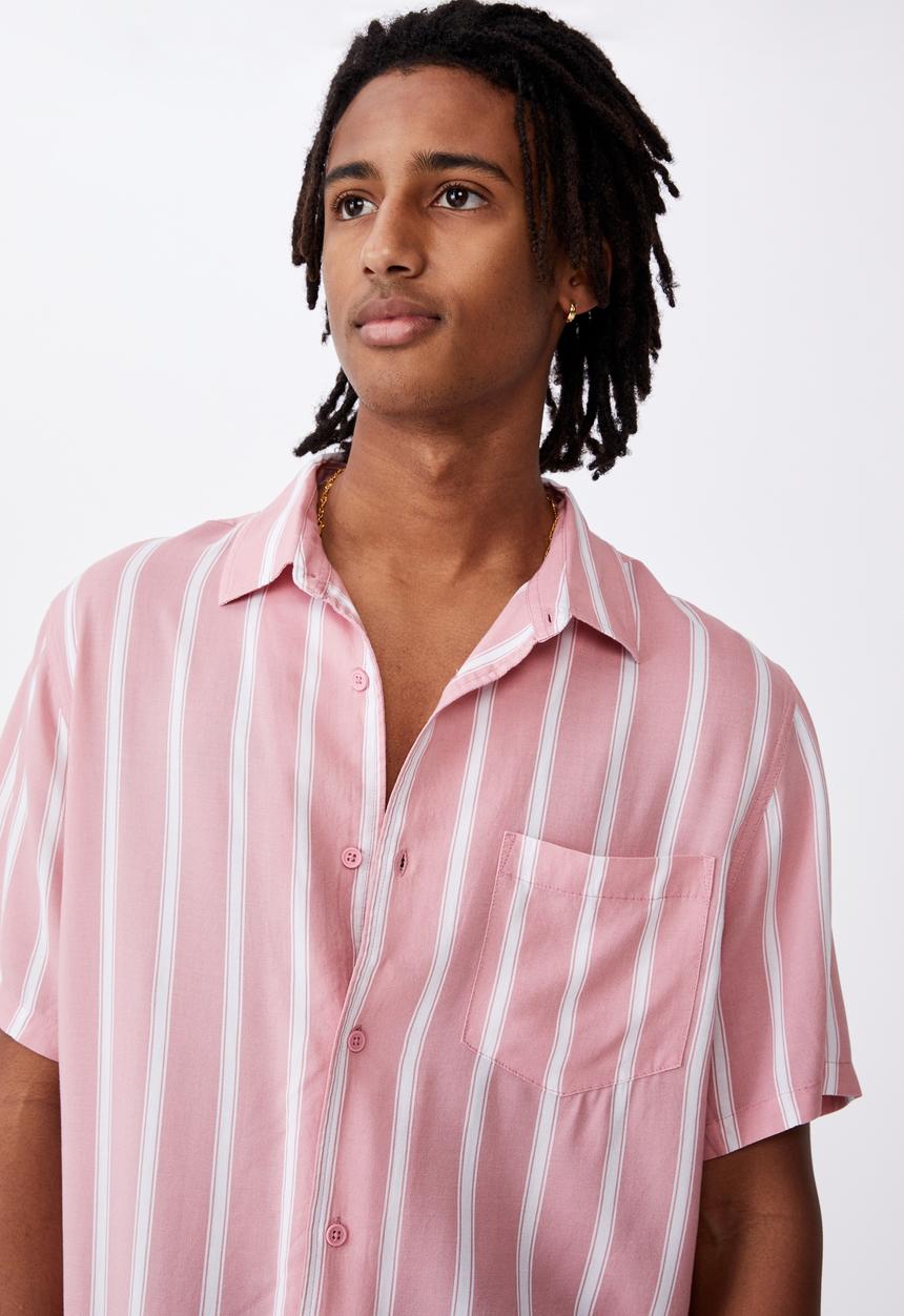 Factorie - Resort shirt - pink stripe