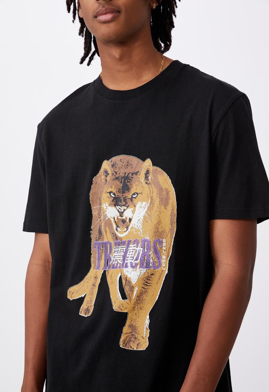 Factorie - Regular graphic T-shirt - black