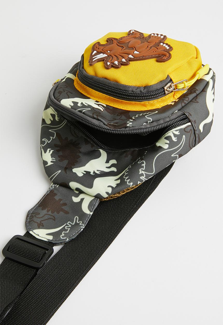 Pop Candy - Dino bag - grey & yellow