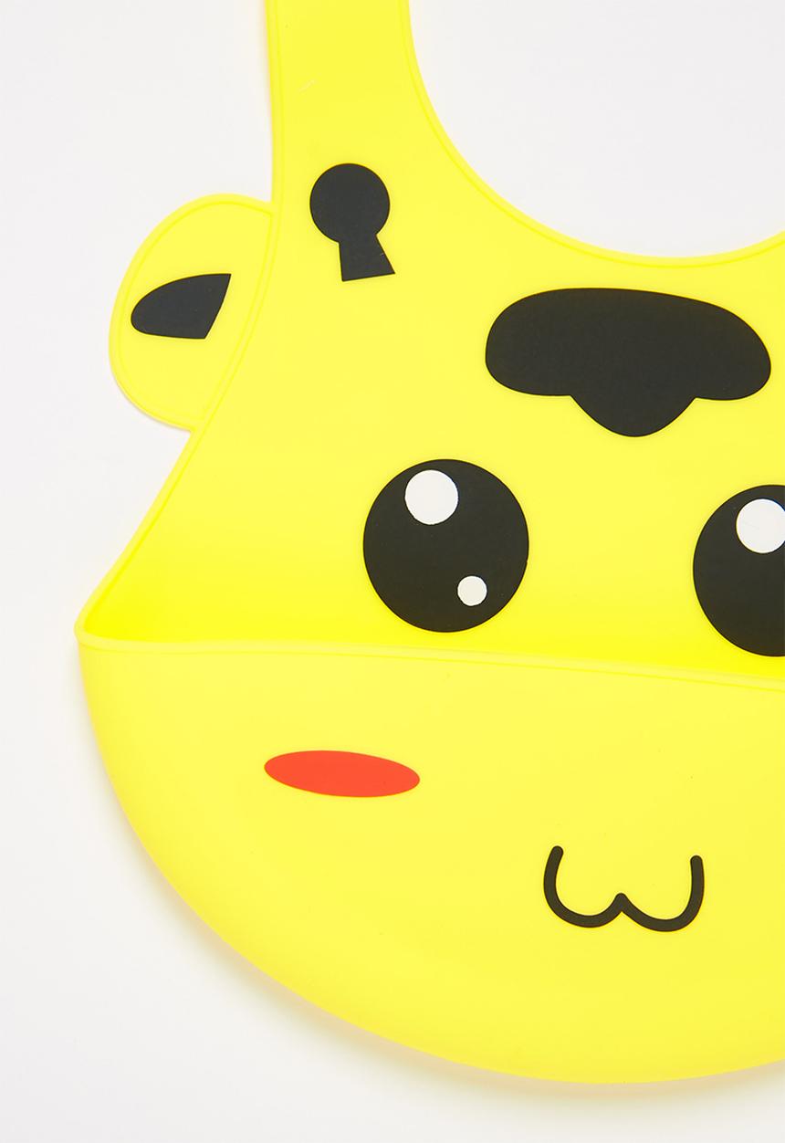 Pop Candy - Baby giraffe waterproof bib - yellow