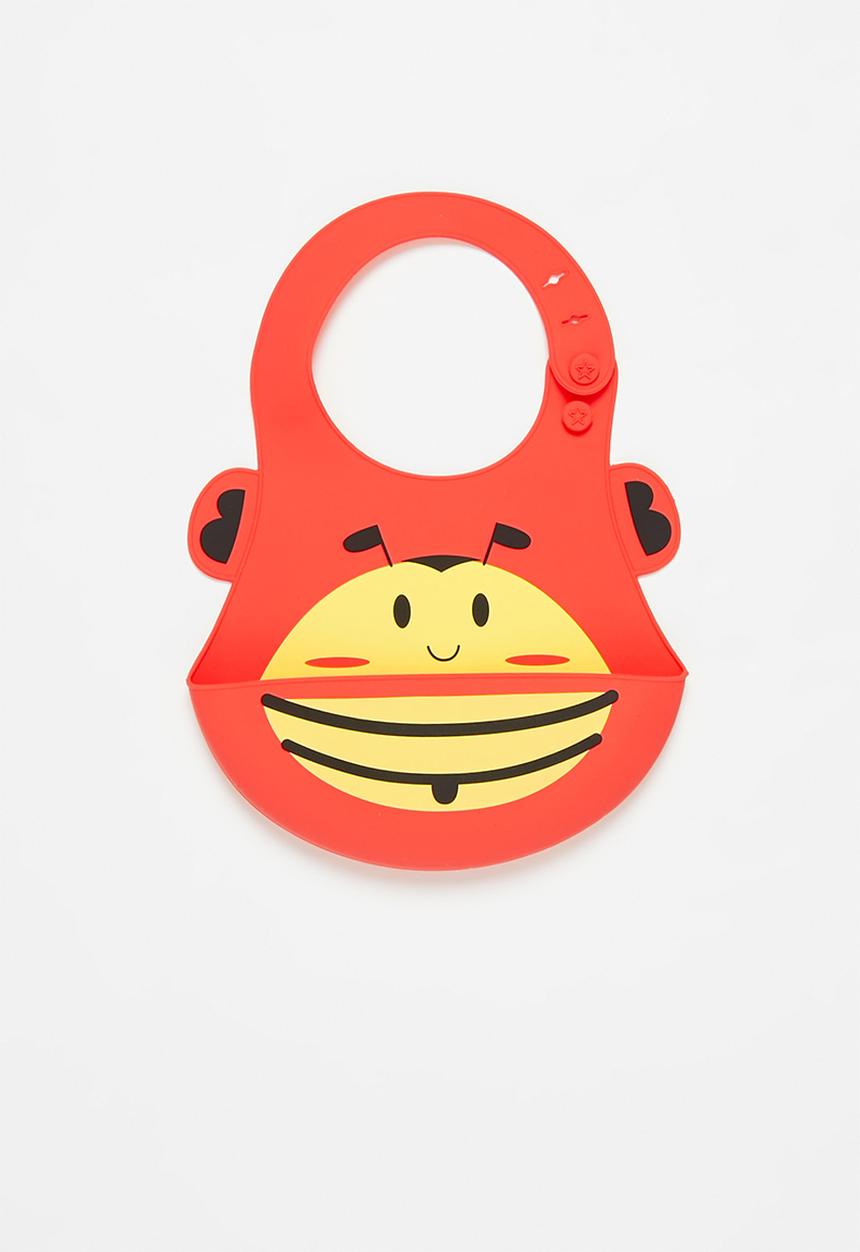 Pop Candy - Baby bee waterproof bib - red & yellow