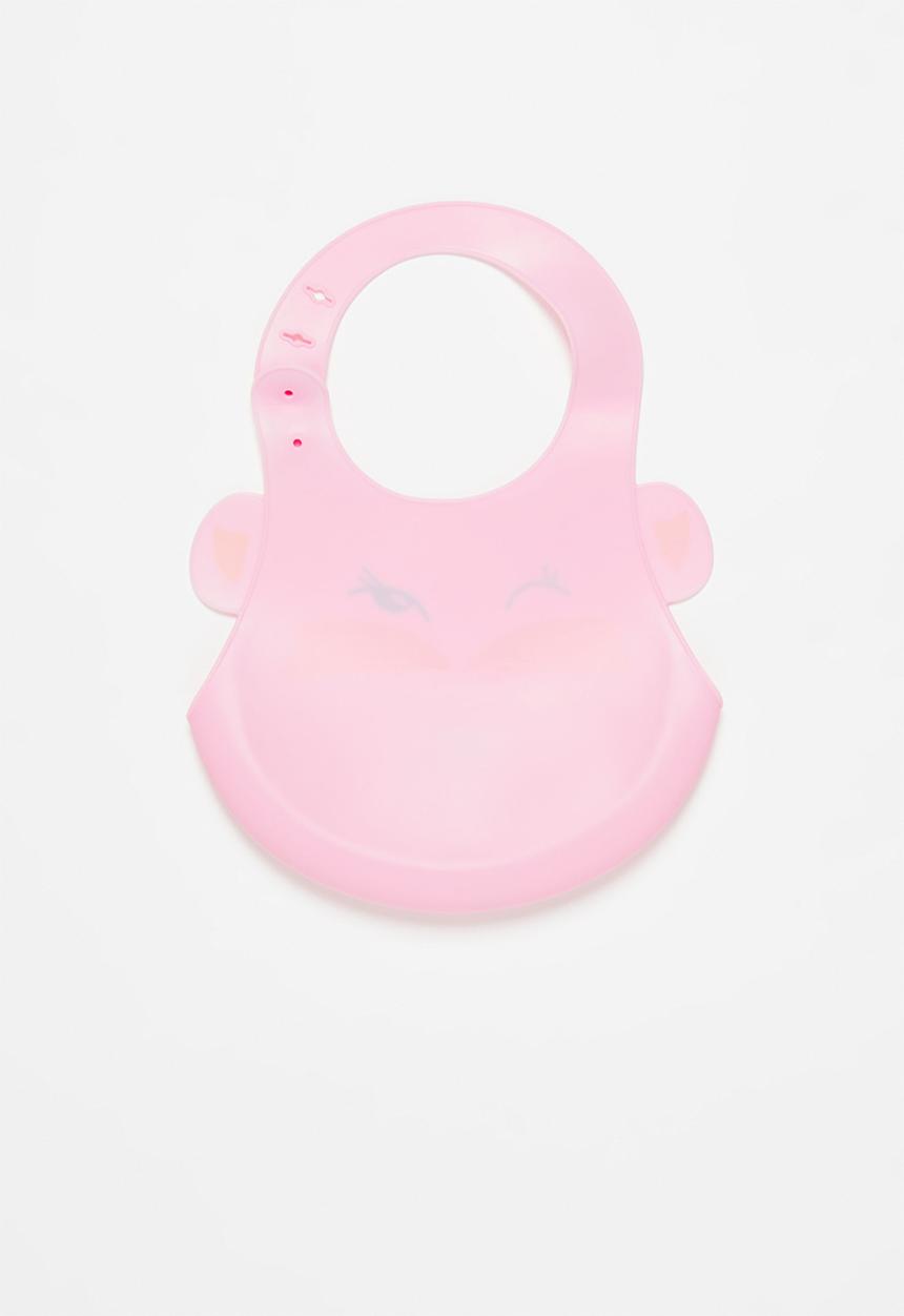 Pop Candy - Baby chipmunk waterproof bib - pink & yellow