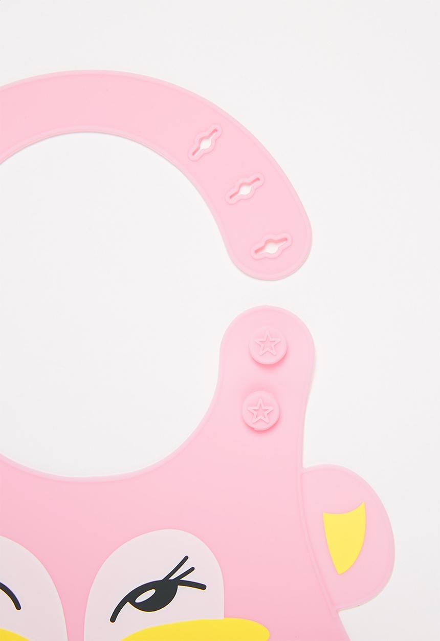 Pop Candy - Baby chipmunk waterproof bib - pink & yellow