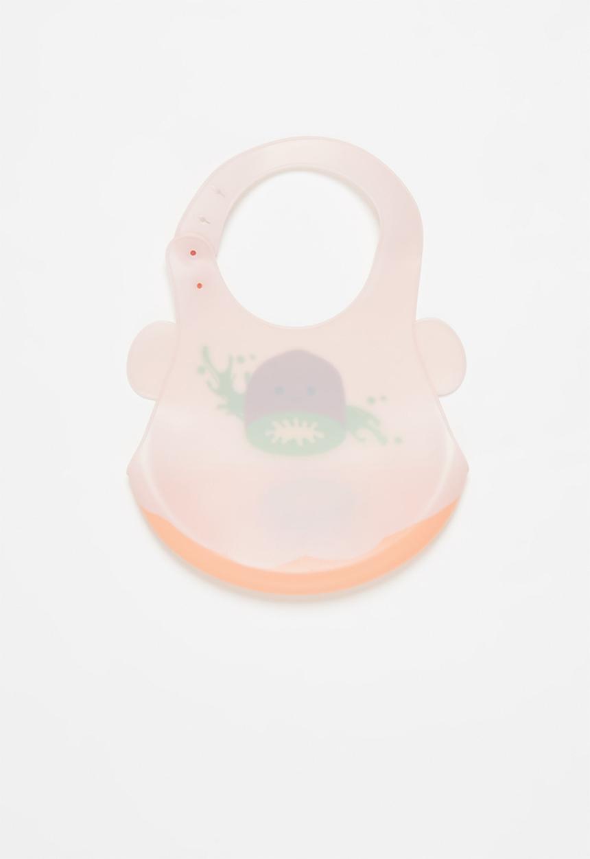 Pop Candy - Baby kiwi waterproof bib - light pink & green