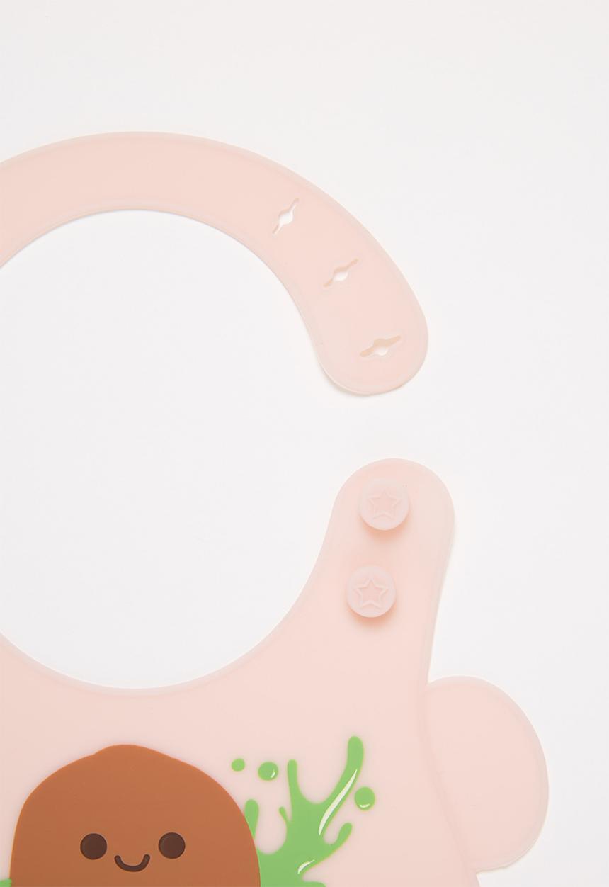 Pop Candy - Baby kiwi waterproof bib - light pink & green