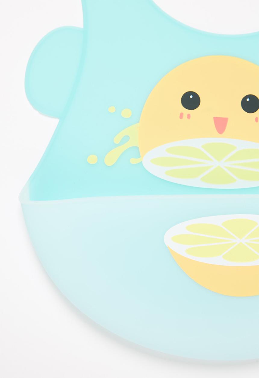 Pop Candy - Baby citrus waterproof bib - light blue