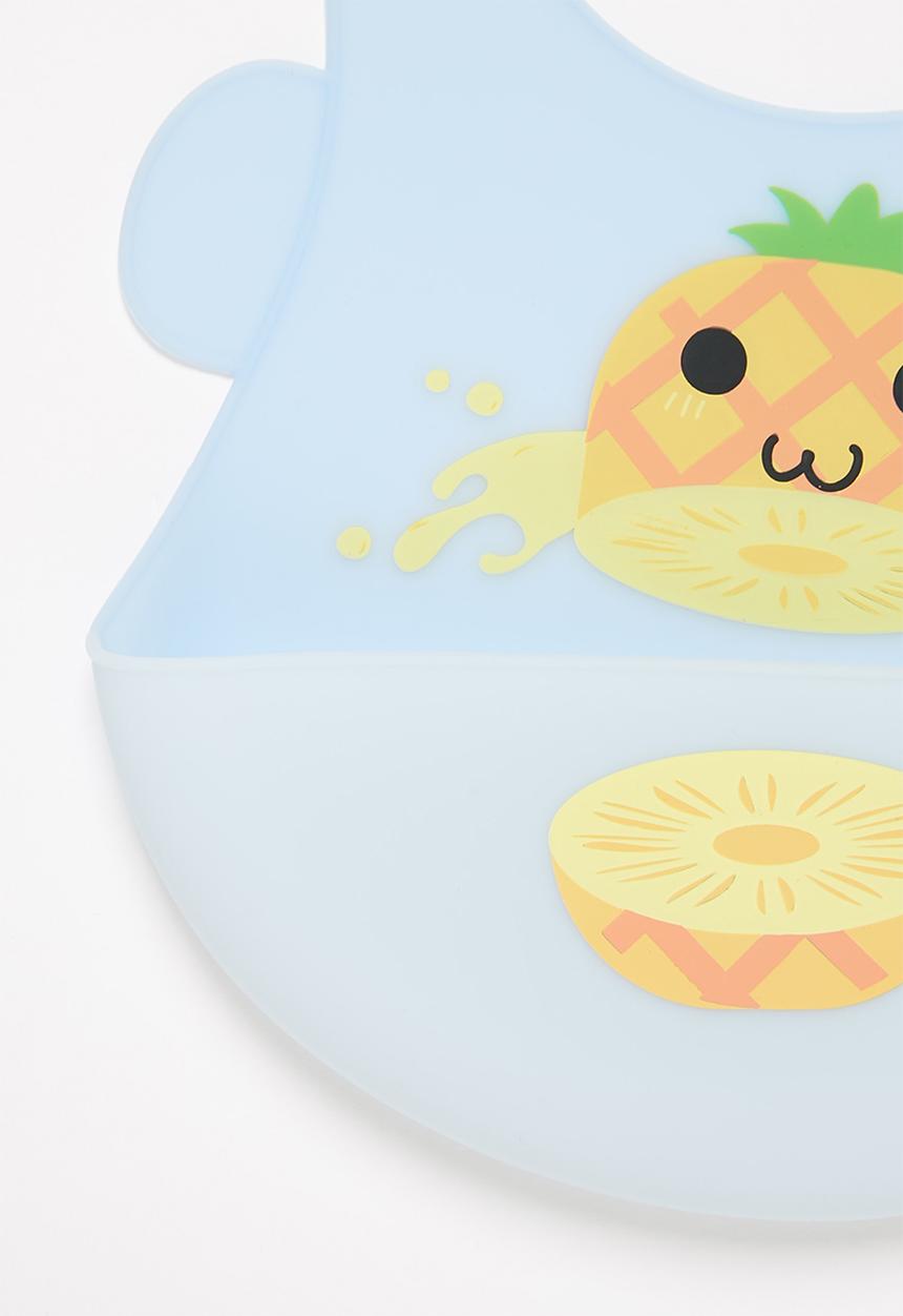 Pop Candy - Baby pineapple waterproof bib - blue