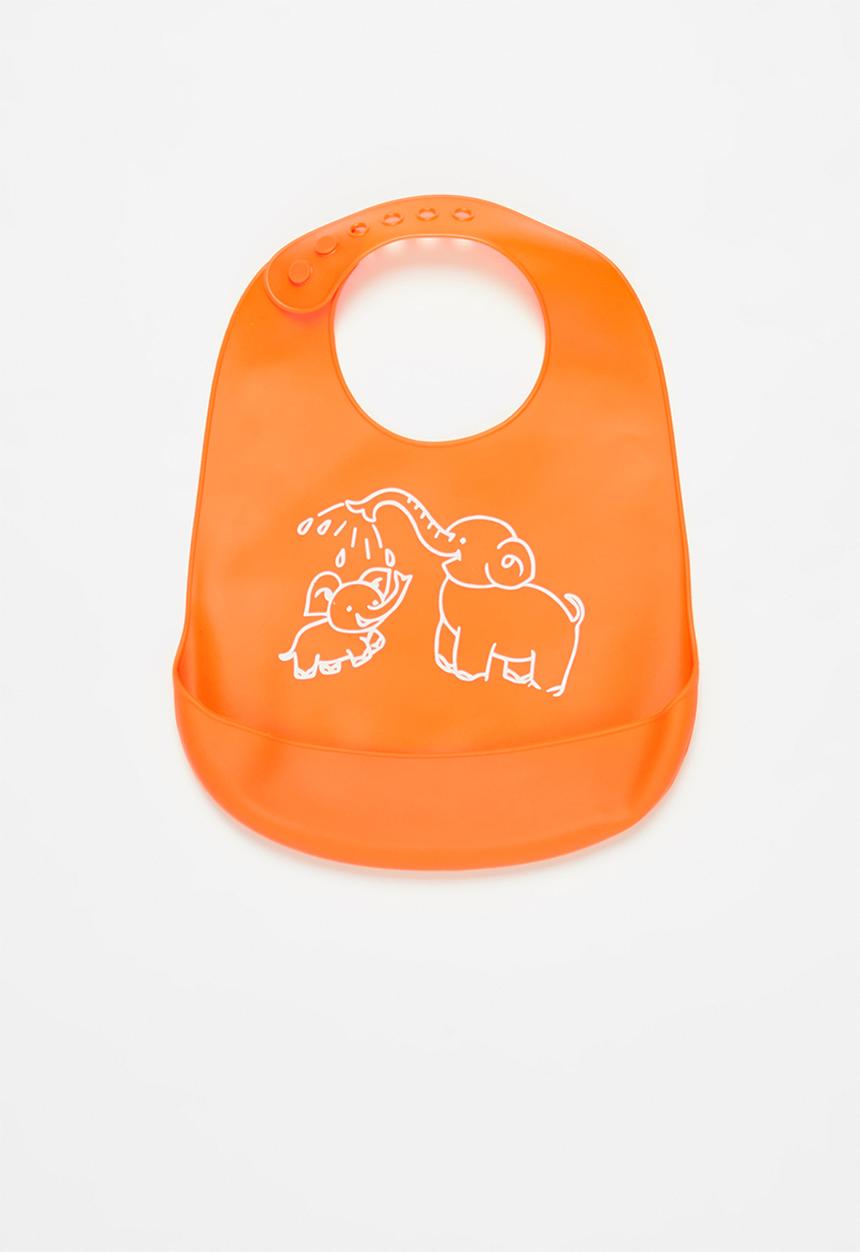 Pop Candy - Baby elephant waterproof bib - orange