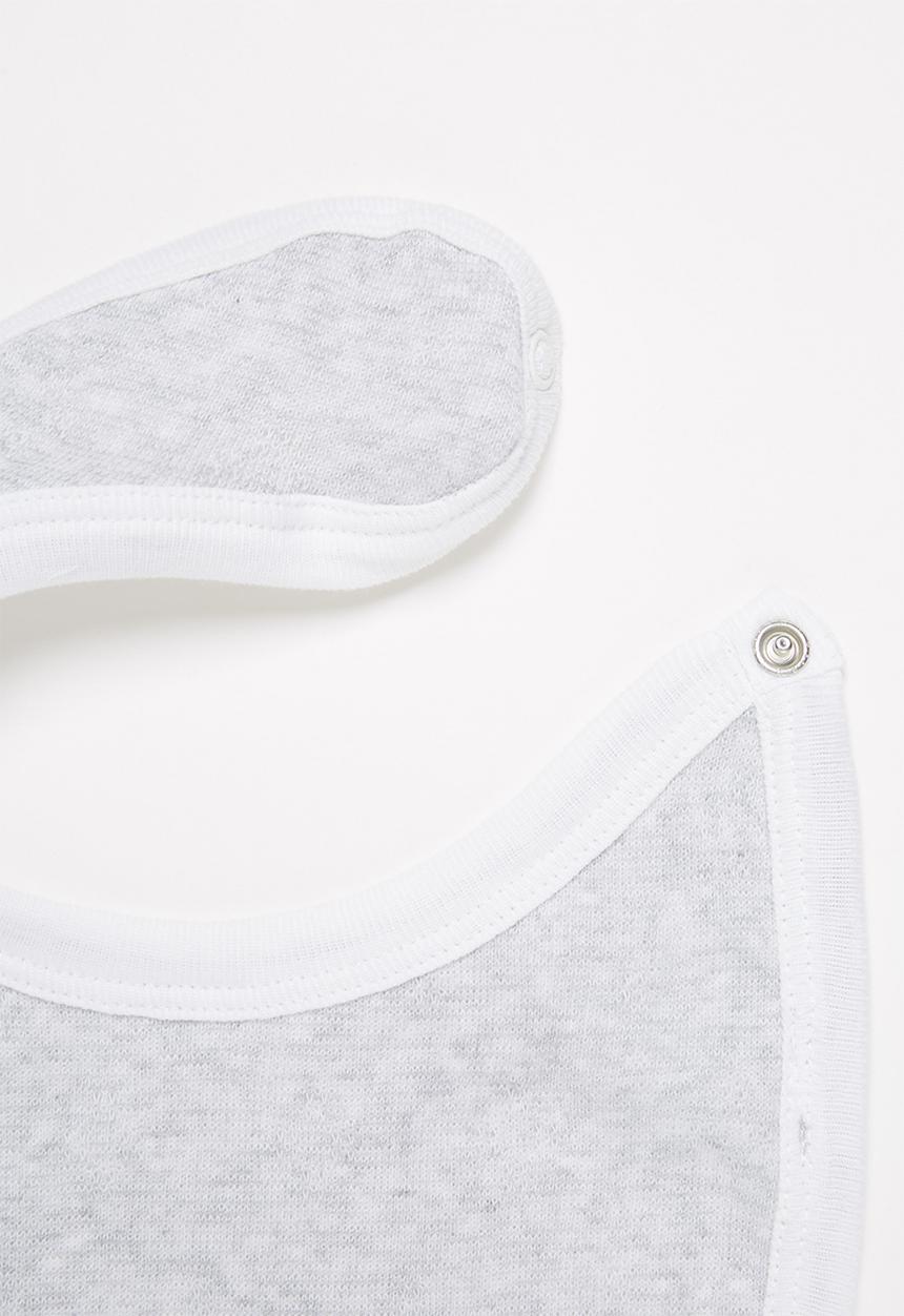 Pop Candy - 2 pack bib - blue & grey