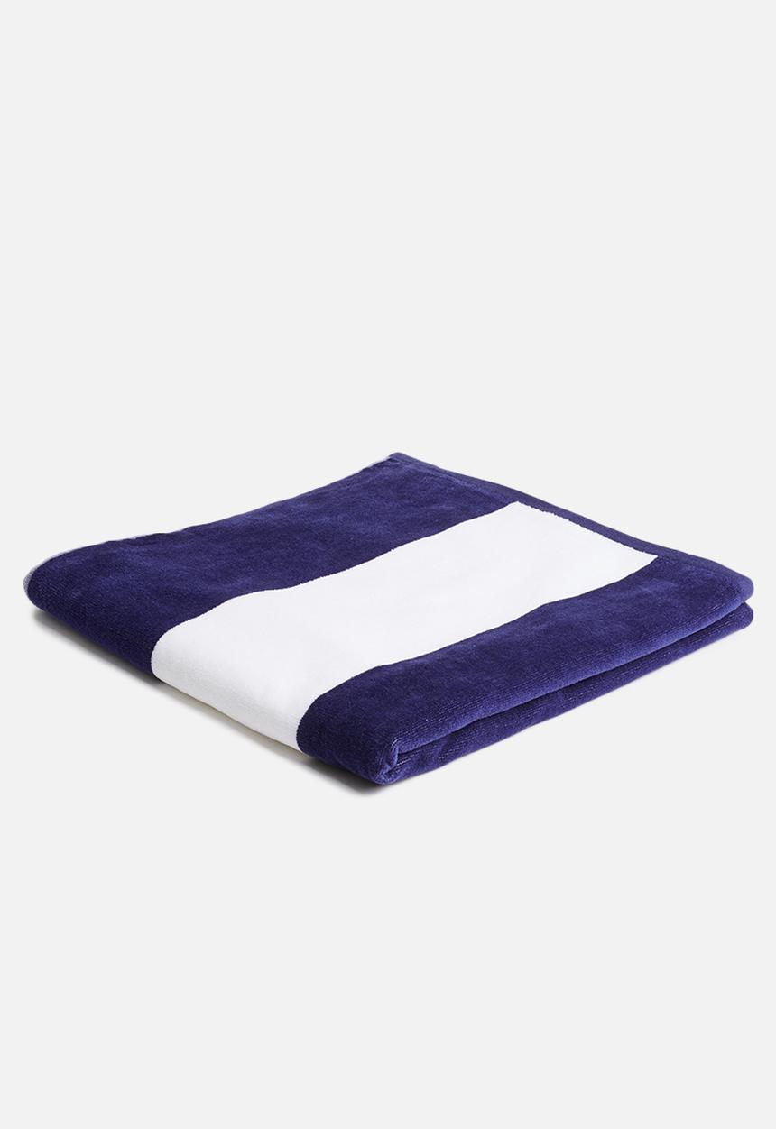 Linen House - Cabana beach towel - navy