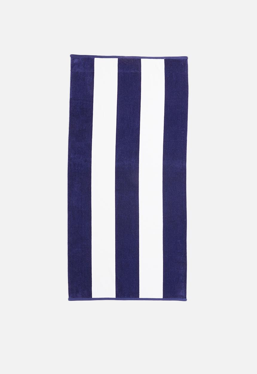 Linen House - Cabana beach towel - navy