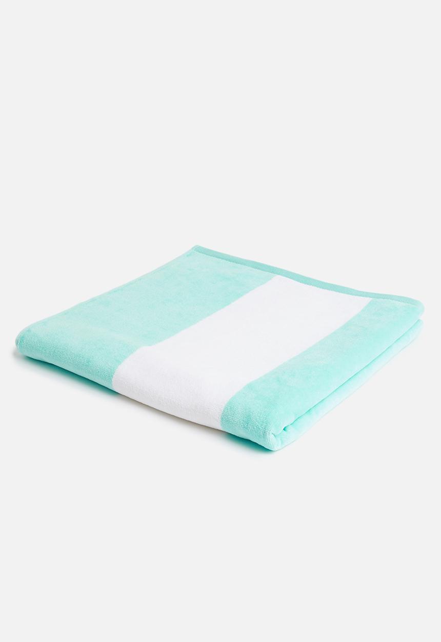Linen House - Cabana beach towel - aqua
