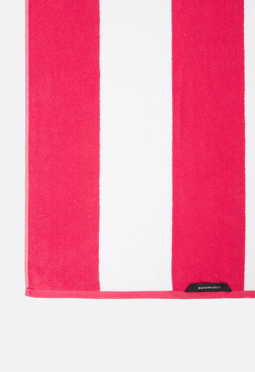 Linen House - Cabana beach towel - ruby