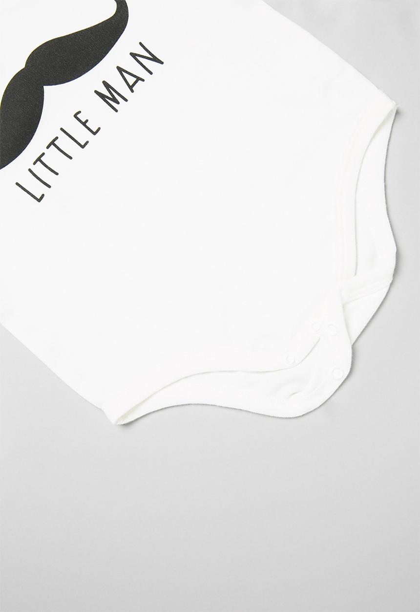 Pop Candy - Moustache 3 piece set - white & black