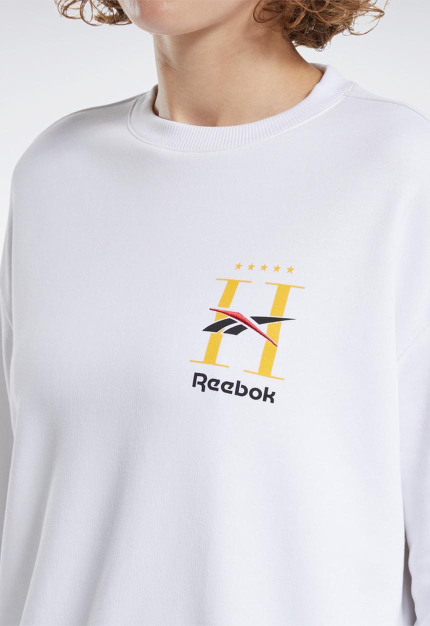 Reebok - Cl gp hotel crew neck sweat top - white