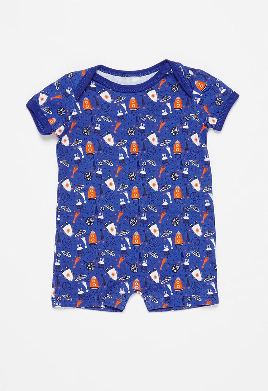 Pop Candy - Baby boys space romper - blue