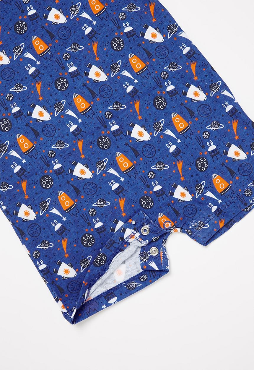 Pop Candy - Baby boys space romper - blue
