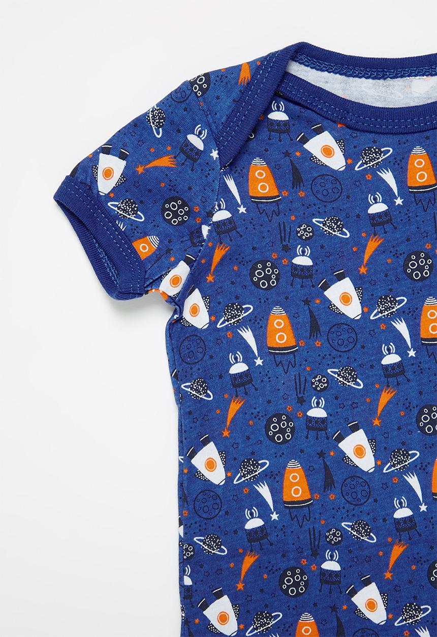 Pop Candy - Baby boys space romper - blue